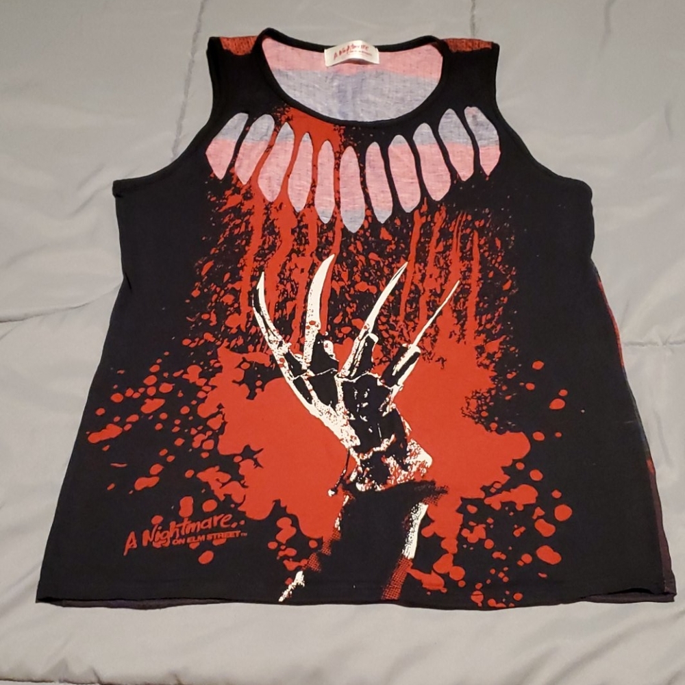 EUC A Nightmare on Elm Street Slashed Tank Top